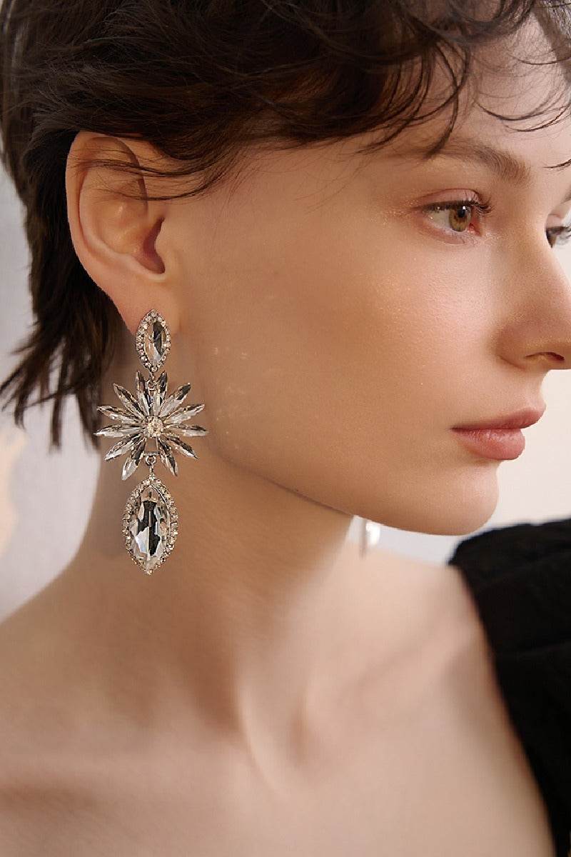 Luxurious Rhinestone Drop Earrings 732125155293 - COCOMELODY